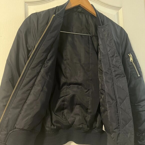 TOPSHOP Navy blue bomber jacket - Picture 9 of 11